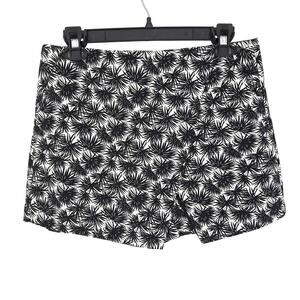 Michael Kors Shorts Womens 10 White Black Stretch Skort Back Zip Tenniscore